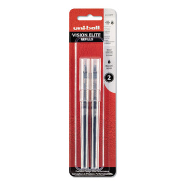 uni-ball® Refill For Vision Elite Roller Ball Pens, Bold Conical Tip, Black Ink, 2-pack freeshipping - TVN Wholesale